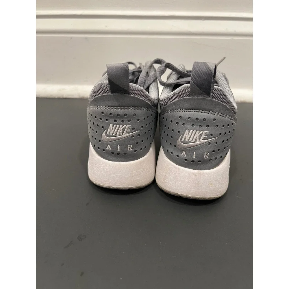 Nike Air Max Tavas GS Running Sneakers Kid's 3.5 Grey White Mesh Upper Round Toe